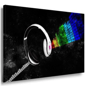 Kopfhörer / Equalaiser Leinwandbild AK Art Bilder Mehrfarbig Wandbild TOP XXL - Bild 1 von 5