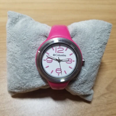 Columbia Rosa Damas Silicona Acero Reloj Exterior Rosa Deportes Y2K Goma 37mm Foto 1 de 4
