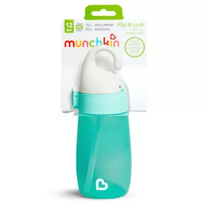 Taza de paja Munchkin Flip N Lock elefante niño pequeño 12 oz - Imagen 1 de 8