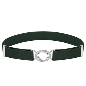 Buyless Fashion Kids Baby Adjustable Elastic Stretch Belt Silver Twisted Buckle - Picture 1 of 147