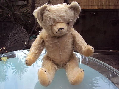 Ancien ours en paille Teddy Bear - Photo 1/4