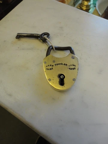 Victorian Brass Padlock & key Cover