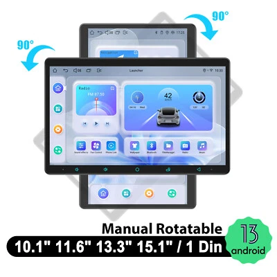 8+128GB JOYING Rotating Screen Car GPS Navigation Single DIN Android 13 FM Radio - Image 1 of 4