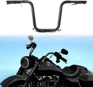 Manillar de elevación Tigersgate precableado de 12" 1 1/4" Fat Ape 2017+ Harley D Road King - Imagen 1 de 6