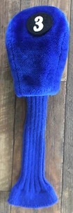 Calza in pelliccia di peluche blu #3 copricapo golf (numero rimovibile) - Foto 1 di 3