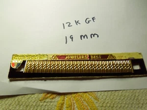 Cinturino orologio NOS vintage JB Champion USA espansione 12 KT oro riempito 19 mm mai usato - Foto 1 di 9