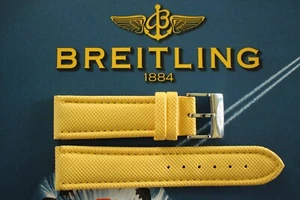 CINTURINO OROLOGIO SUBACQUEO IMPERMEABILE GIALLO 22 MM CINTURINO PER BREITLING Y - Foto 1 di 3