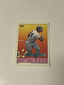 1988 Topps Sticker #15 Rickey Henderson   **021450