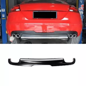 Alerón labial difusor parachoques trasero para Audi TT 8J MK2 2008-2010 no EE. UU. negro PU - Imagen 1 de 12