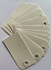 WHITE SMALL TAG W/Gusset (25pc)Paper Co.•Labels•Journaling•Gift Tag•Presents• - Picture 1 of 10