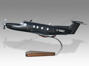 Pilatus PC-12 Chrono Aviation Desk Holz Flugzeug neues Modell klein Maßstab 1/72 - Bild 1 von 12