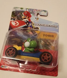 Jakks Pacific Mario Kart 8 Yoshi in Blue Mach 8 Car 2.5" Figure - Picture 1 of 2