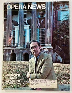 Opera News Magazine Vtg 1977 Rare Ads Spoleto Charleston SC Menotti Nino Rota - Picture 1 of 20