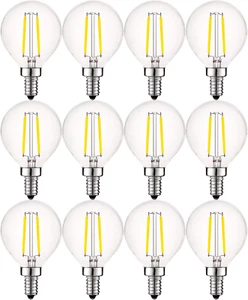 4W Vintage G16.5 LED Globe Light Bulbs Dimmable, 5000K Bright White, 400 Lumens, - Picture 1 of 6