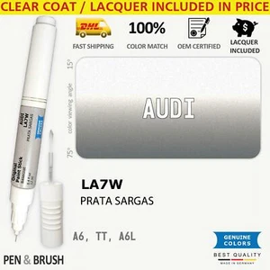 LA7W Touch Up Paint for Audi Gray A6 TT A6L 8E PRATA SARGAS Pen Stick Scratch Ch - Picture 1 of 3
