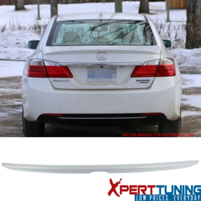 Fits 13-17 Honda Accord Sedan OE Style Trunk Spoiler Wing Painted #NH788P White - Image 1 of 4