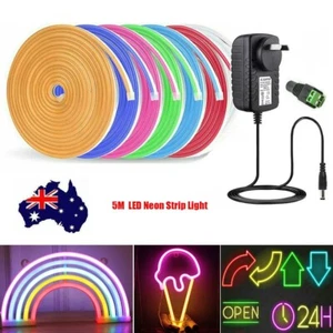 LED Rainbow Neon Sign Lights Bedside Night Light Lamps Kids Room Home Wall Decor - Picture 1 of 20