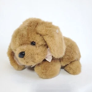 Friends And More Floppy Plüschtier braun 8 Zoll Welpe mit rosa Schleife - Bild 1 von 11