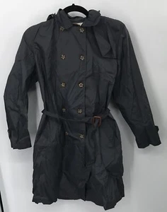 Bonpoint teen girls gray nylon hooded trench coat sz S - Picture 1 of 4