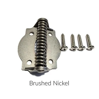 Bisagra de resorte acabado níquel cepillado bisagra de gabinete bisagra de puerta - Vendido por el par Foto 1 de 2