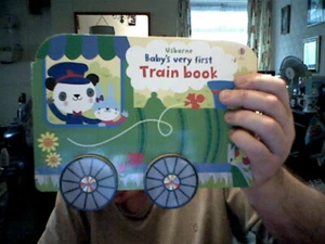 USBORNE BABY'S VERY FIRST TRAIN BOOK HARDBACK BIRTHDAY CHRISTMAS SUMMER PLAY - Picture 1 of 2