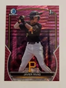 58/199 Javier Rivas/SS Pirates RC | 2023 1. Bowman Fuchsia Dampf #BCP-159 - Bild 1 von 7