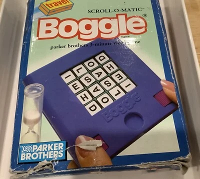Vintage “Boggle Scroll-o-matic Travel Edition Game Dated 1991 - Image 1 of 4