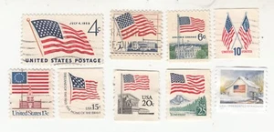 USA Flag. Different years. The Land of the Free the Home of Brave. Used - Picture 1 of 1