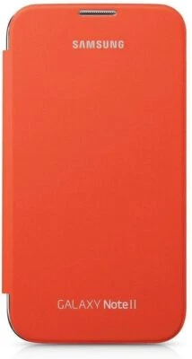 Genuine Samsung Galaxy Note 2 Flip Cover Case |Orange - Image 1 of 3