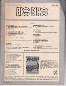 Revista Big Bike vintage junio 1972 con picadoras personalizadas + más - Imagen 1 de 2