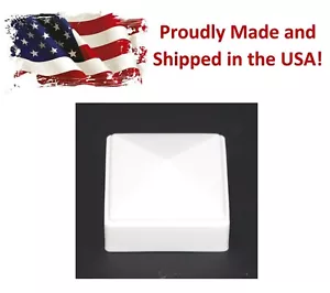 2 x 2 Fence Post Cap White Plastic Cap for Metal Plastic Vinyl Wood Fence Posts - Picture 1 of 26