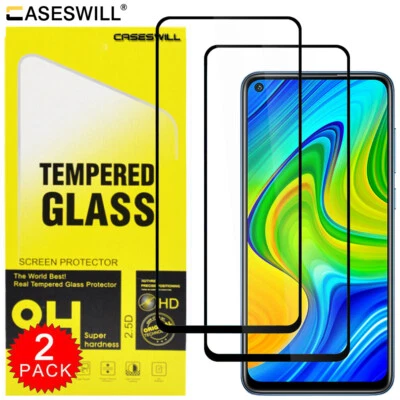 For Xiaomi Redmi Note 9 Caseswill Full Coverage Tempered Glass Screen Protector - Image 1 of 4
