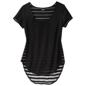 Mossimo - Womens Sheer Stripe Tee - Black XS - NWT - Picture 1 of 1