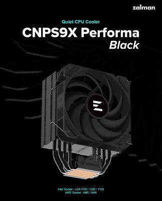 [Express ship] Cpu cooler Zalman cnps9x Performa black /120mm PWM Fan /Blade FAN - Image 1 of 4