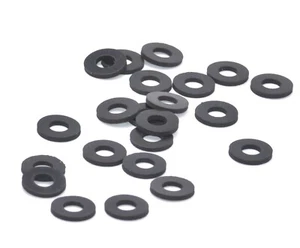 1/4" ID X 1/2" OD X 1/16" Black Rubber Flat Washers Various Pack Sizes Available - Picture 1 of 6