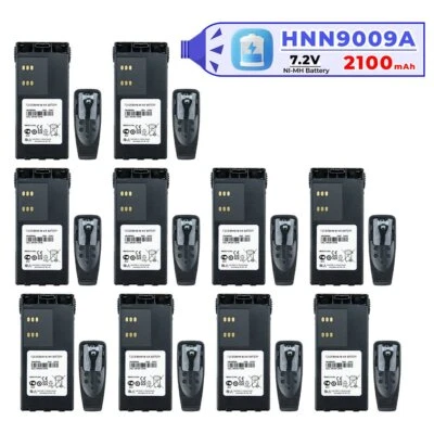 10PC HNN9009A 2100mAh Ni-MH Battery For Motorola GP220 GO328 GP338 GP1280 HT1250 - Image 1 of 4