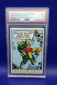 1966 Donruss Marvel Super Hero #22 Iron Man Stomach Pains 🔥 PSA EX 5 - Picture 1 of 2