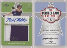 2020 Leaf Perfect Game National Showcase Green /25 Michael Robertson Patch Auto
