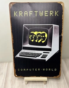 Kraftwerk Computer World Computerwelt Metal Sign 8”x12” 1980’s Music Band - Picture 1 of 4