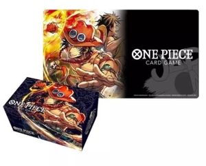 One Piece Card Game Playmat & Storage Box PORTGAS D ACE TCG Bundle Bandai New - Picture 1 of 4