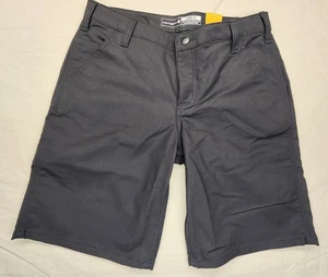 Carhartt Womens Cargo Rugged Flex Loose Fit Shorts Gray Size 10 NWT - Picture 1 of 11