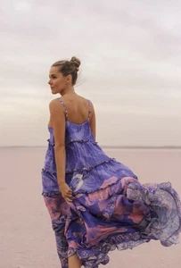 Spell & the Gypsy "Luna" tiered maxi dress in purple size XS - Picture 1 of 10