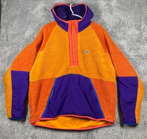 Nike Sportswear Jacke Sail Sherpa 1/2 Zip Hoodie XL Colorblock Orange Nylon Herren - Bild 1 von 11