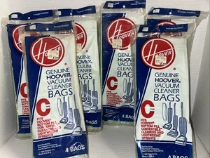 Lot of 24 Genuine Hoover Type C Vacuum Bags Upright 6 Packages Of 4 Bags Each - Picture 1 of 3