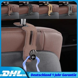 Audi Auto Rücksitz Hanger Haken Kunsleder Kopfstütze Tasche Organisor Halter - Bild 1 von 16