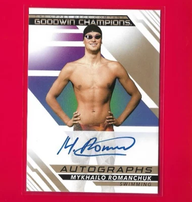2022 Upper Deck Goodwin Champions Mykhailo Romanchuk AUTO Olympic Swimmer #A-MR - Image 1 of 2