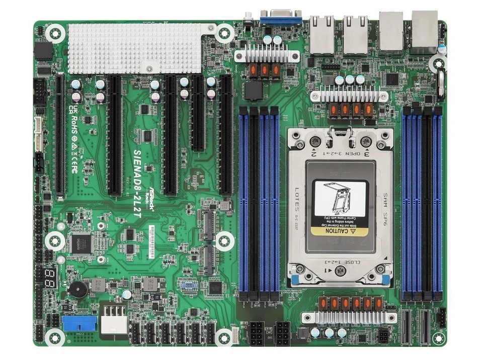 ASRock Rack Server Motherboard SIENAD8-2L2T ATX Single Socket SP6 (LGA 4844) AMD - Image 1 of 4