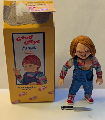 CHUCKY NECA BLIND BOX GOOD GUY FIGURINE Chucky Doll w/ knife 4" Tall Original - Image 1 of 3