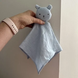 M&S OSO CONEJITO PERRO CACHORRO EDREDÓN ALGODÓN MUSELINA nuevo sin etiquetas azul 03900932 - Imagen 1 de 9