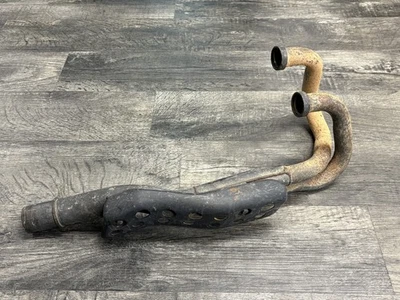 Honda 1993-2022 XR650L OEM Muffler Exhaust Head Pipe W/ Shield (#17) * - Image 1 of 4